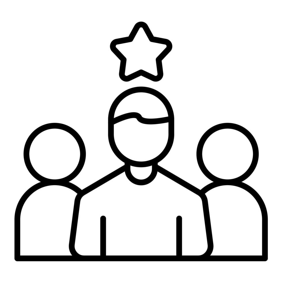 Team Leader Line Icon 14808659 Vector Art at Vecteezy