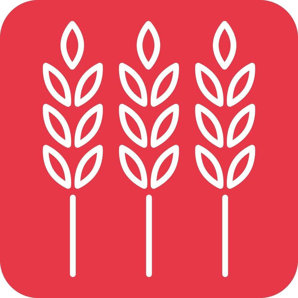 Wheat Line Round Corner Background Icons vector