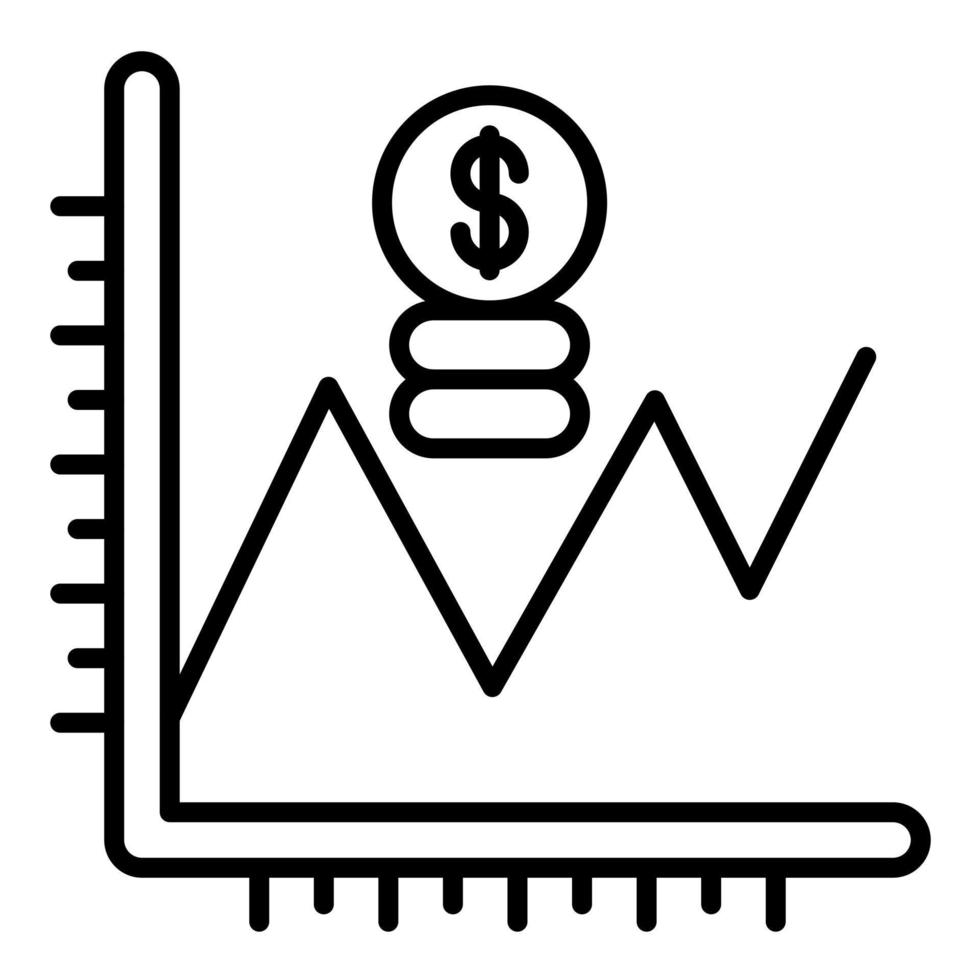Prediction Line Icon vector