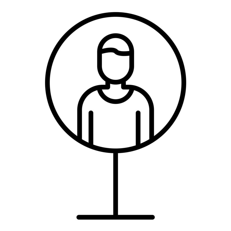 User Placeholder Line Icon vector