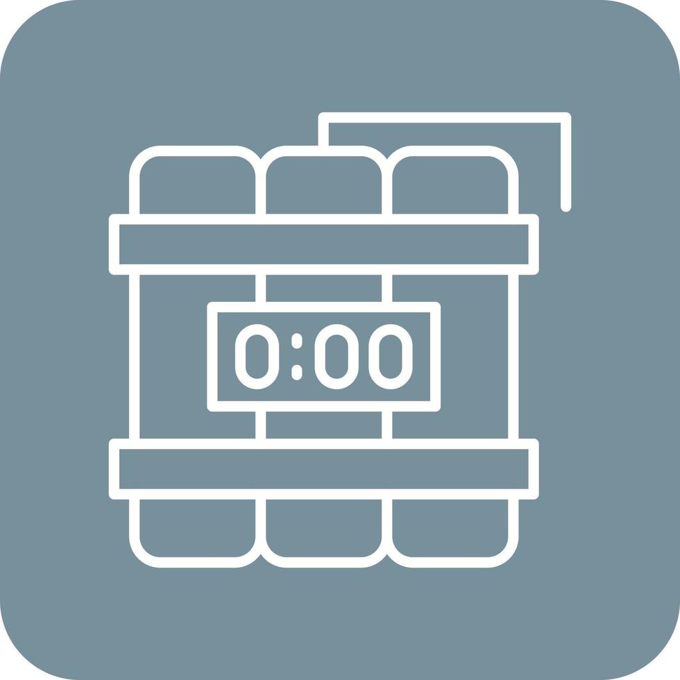 Dynamite Line Round Corner Background Icons vector