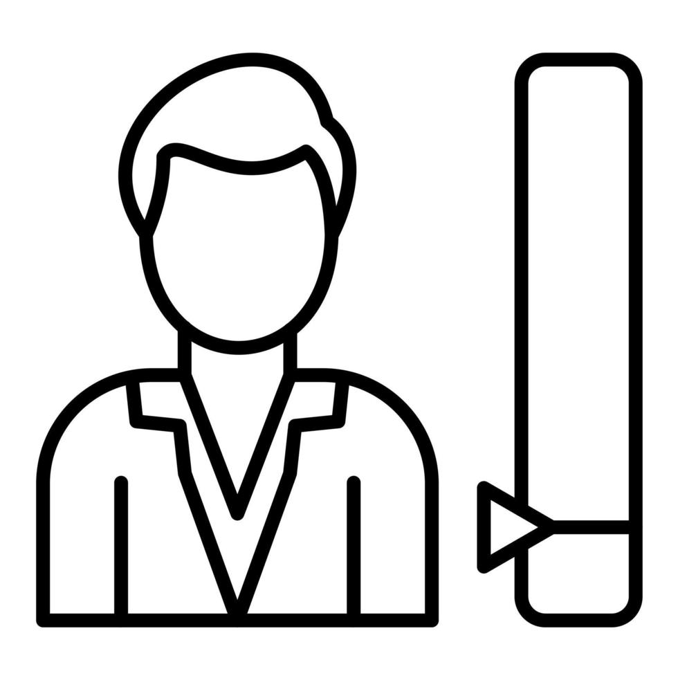 Disengaged Participant Line Icon vector