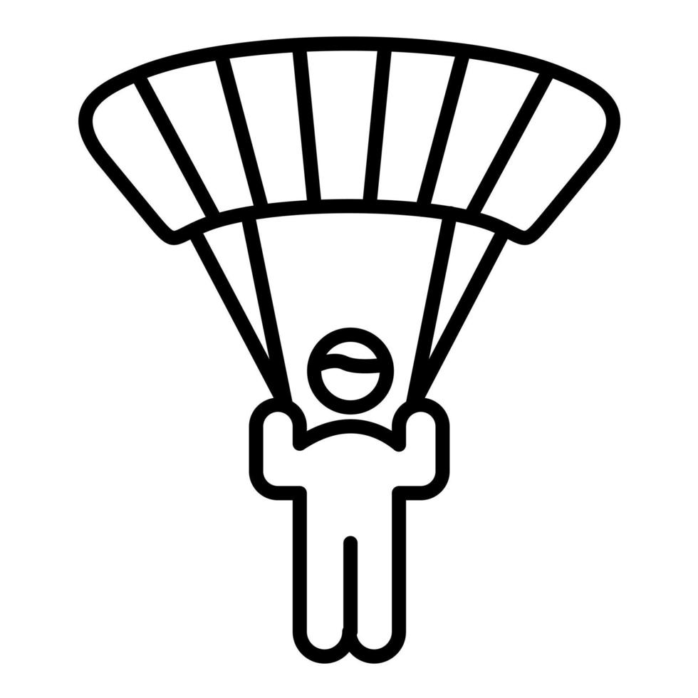 Sky Diver Line Icon vector