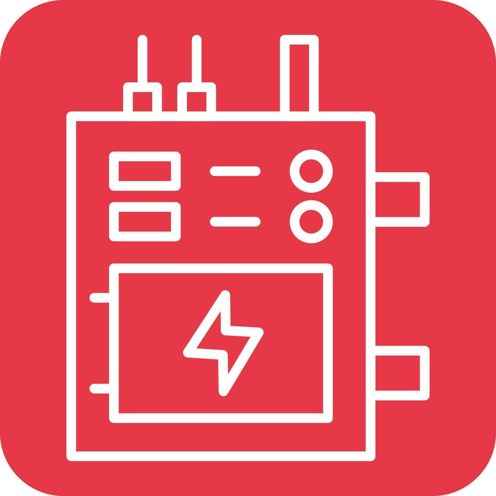 Fuse Box Line Round Corner Background Icons vector