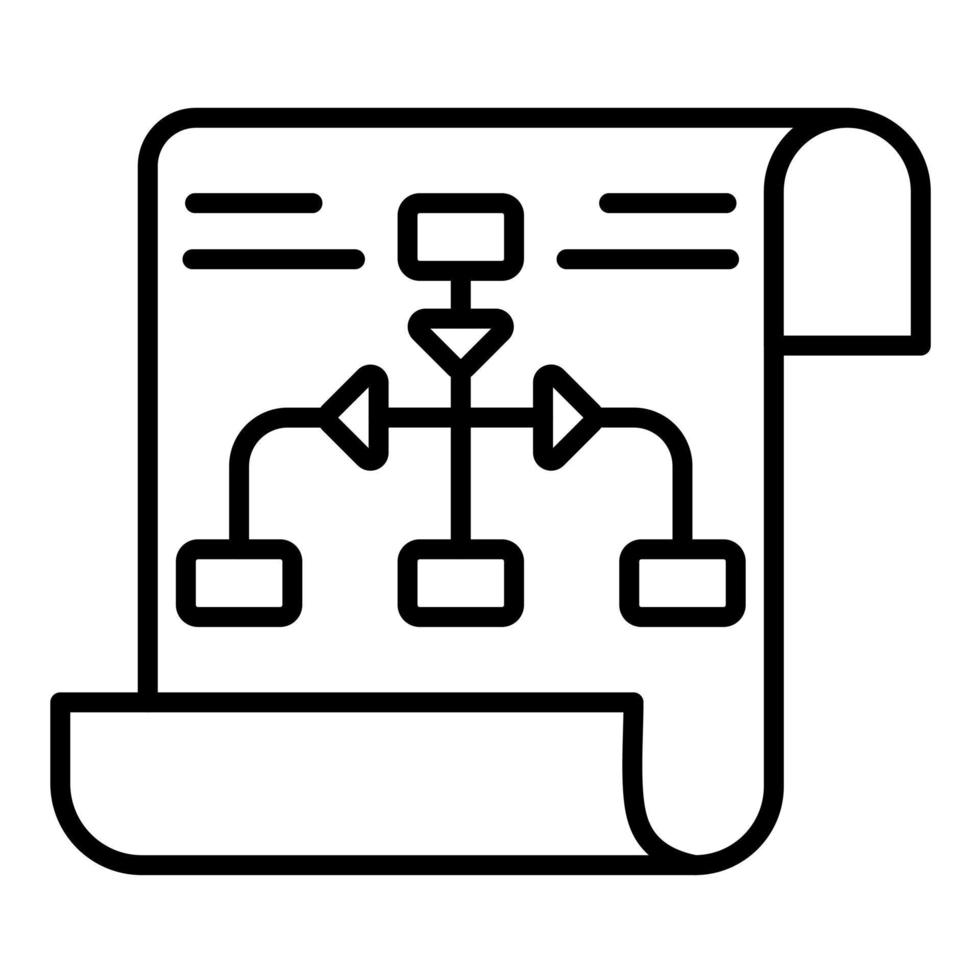 Plan Line Icon vector