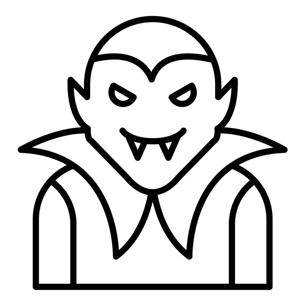 Dracula Line Icon vector