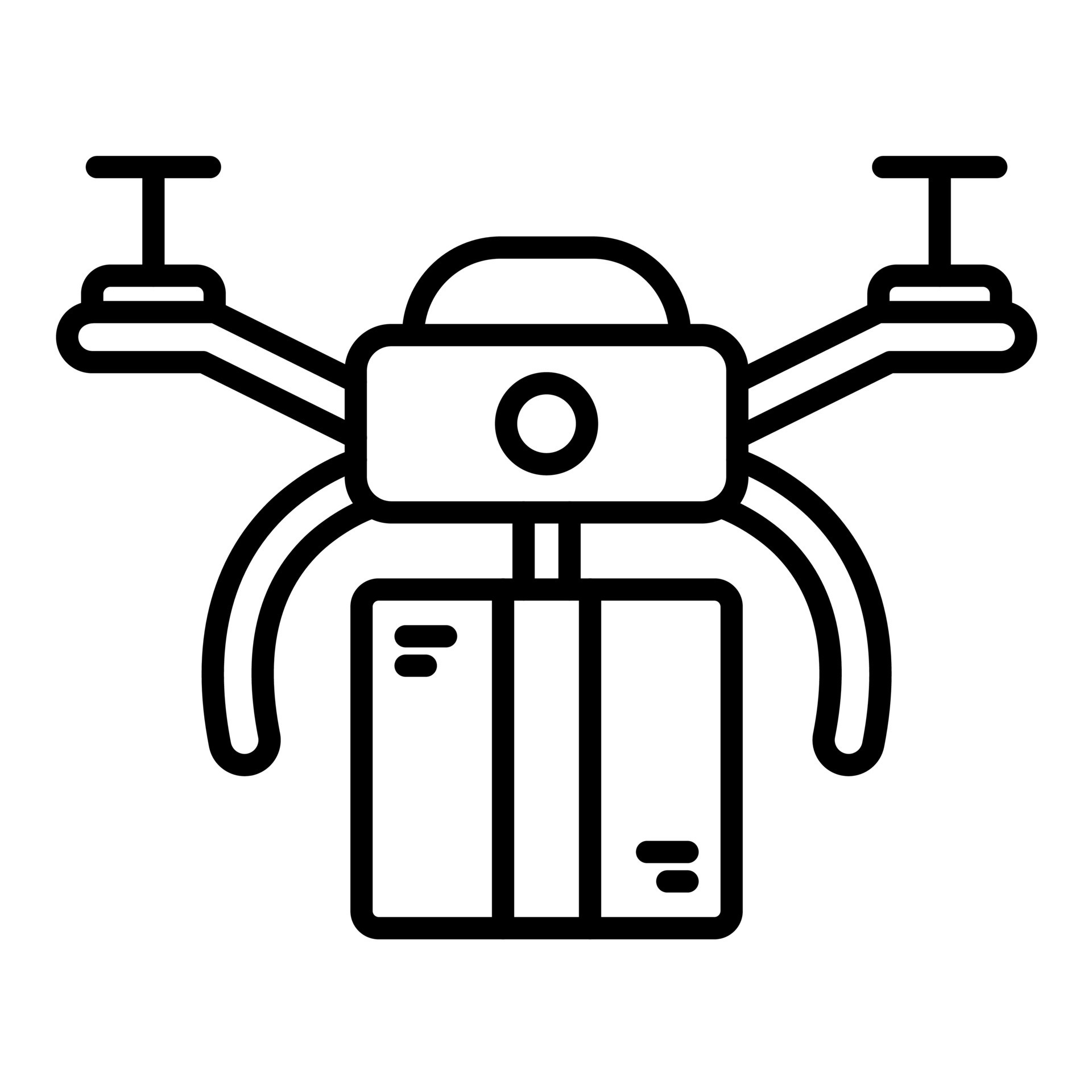 Drone Delivery Line Icon 14809003 Vector Art at Vecteezy