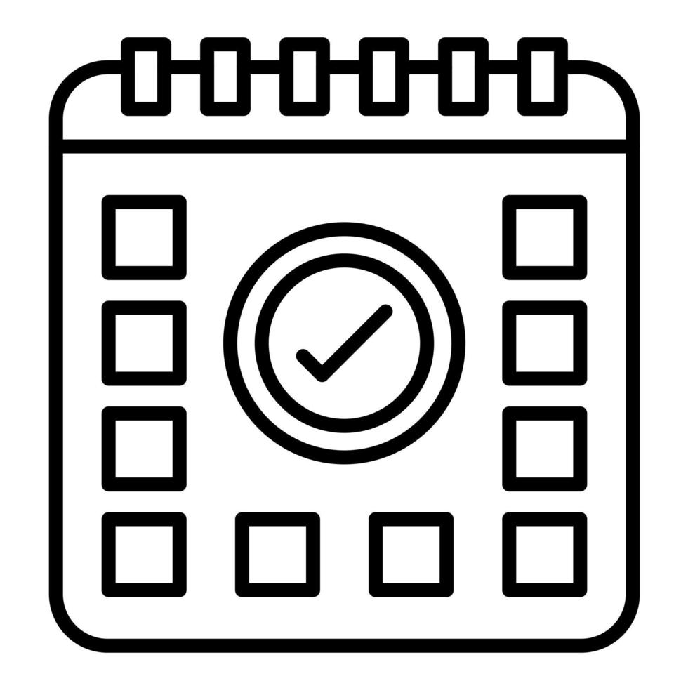 Scheduled Event Line Icon vector