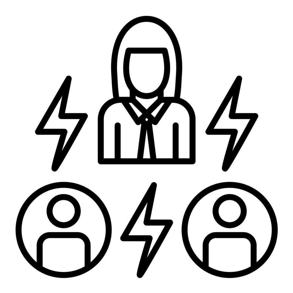 Intermediary Mediator Line Icon vector