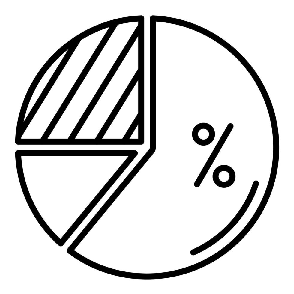 Pie Chart Line Icon vector