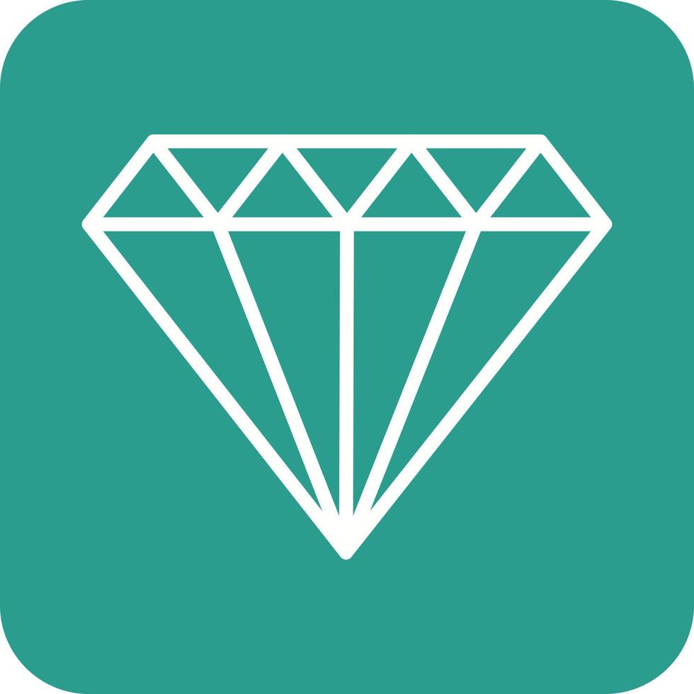 Diamond Line Round Corner Background Icons vector