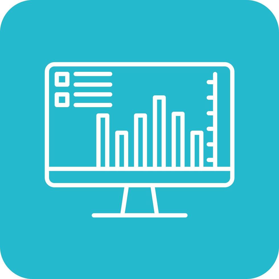 Graphical Representation Line Round Corner Background Icons vector
