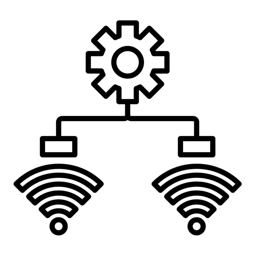 Process Line Icon vector