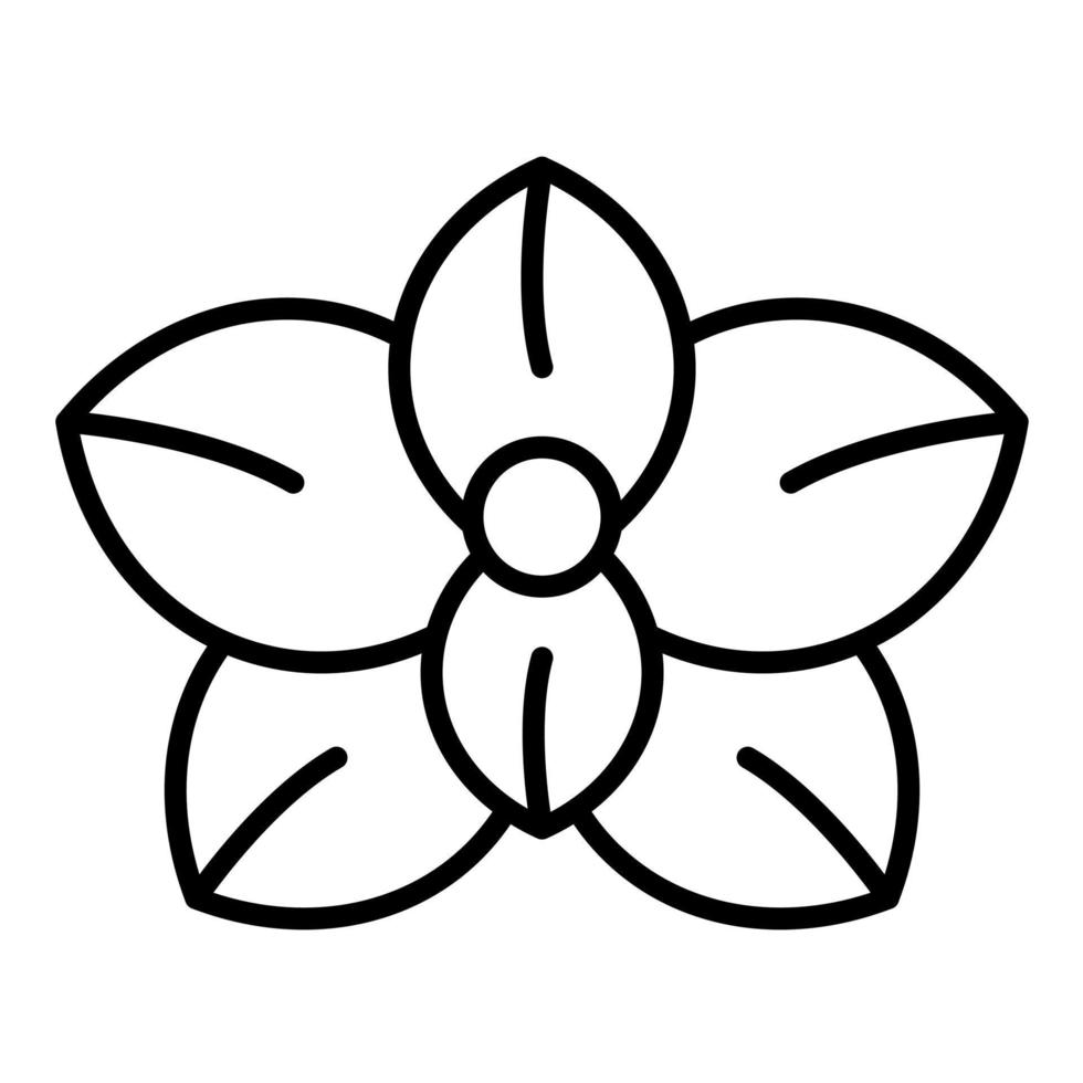 Orchid Line Icon vector