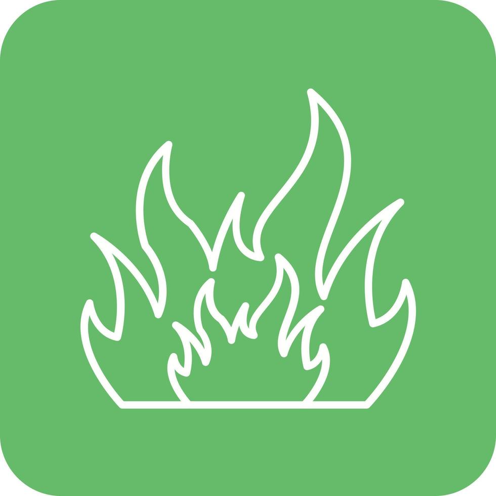 Fire Line Round Corner Background Icons vector