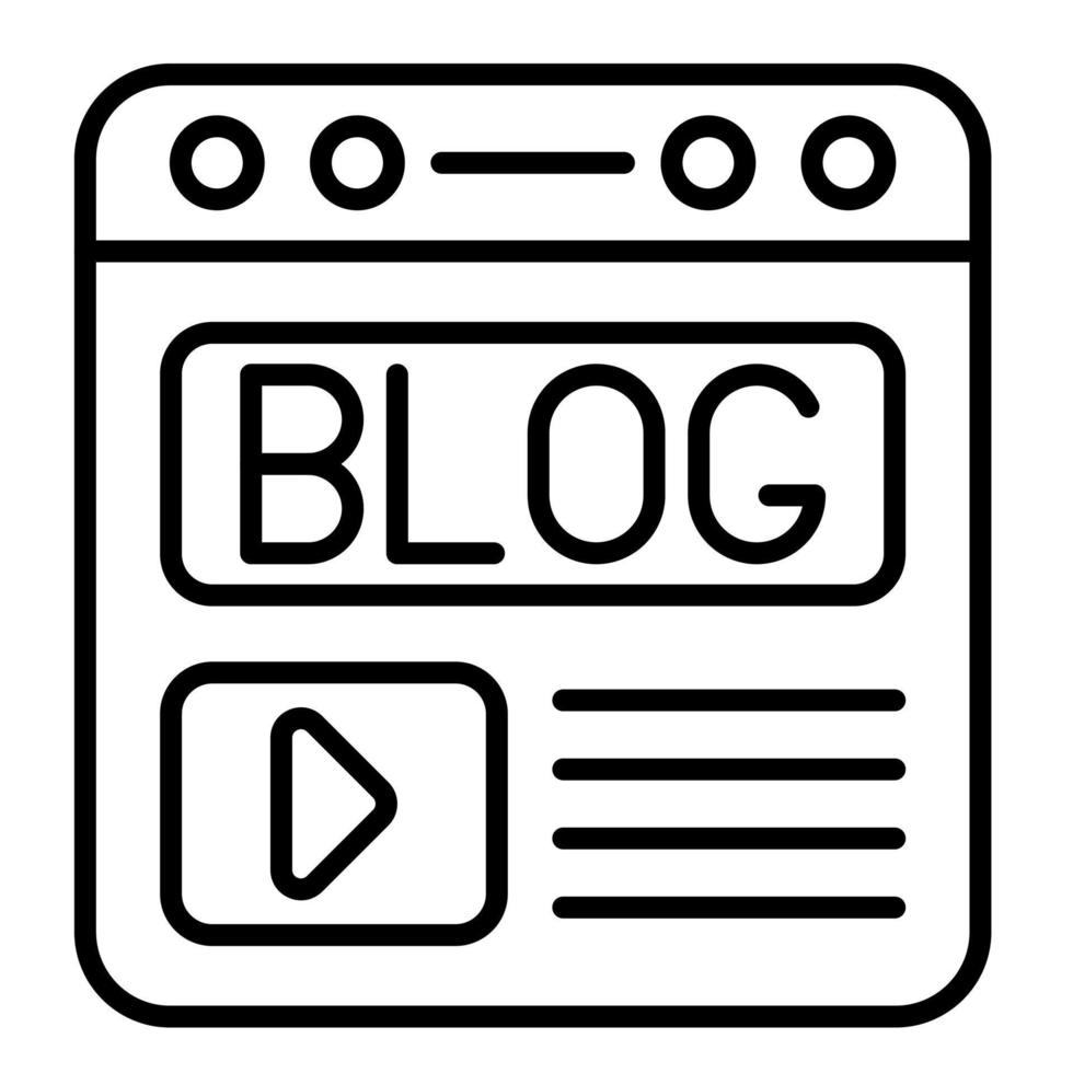 Blogging Line Icon vector