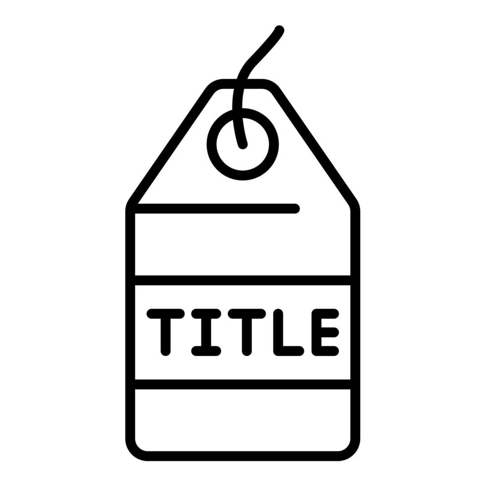 Title Tag Line Icon vector