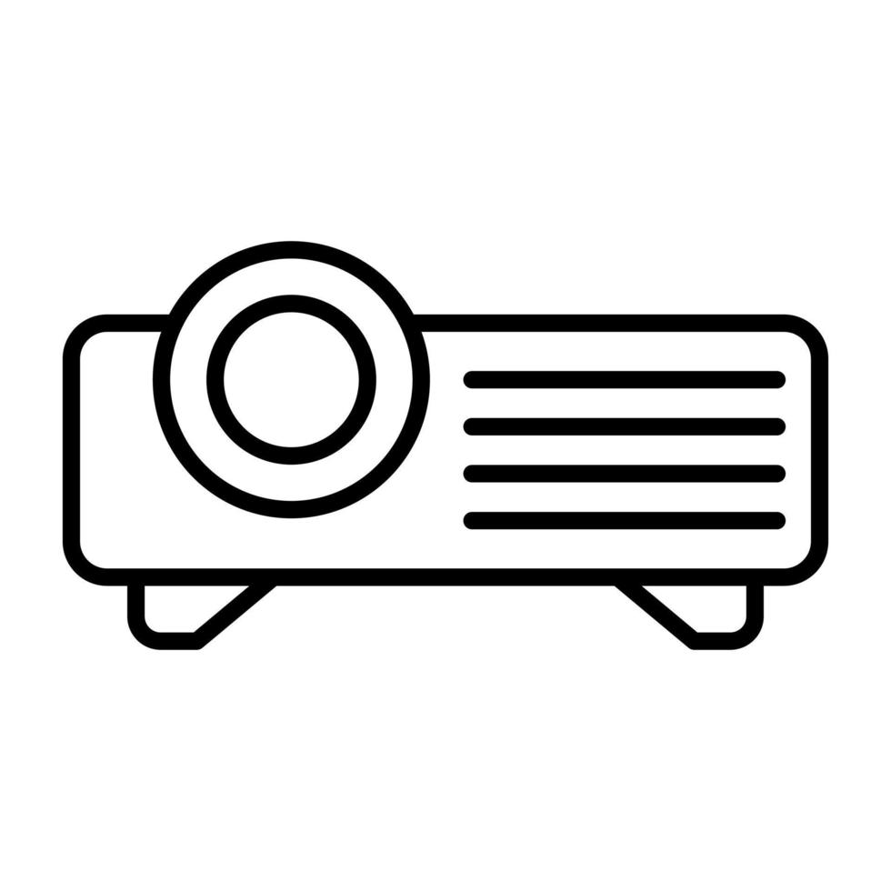 icono de línea de proyector vector