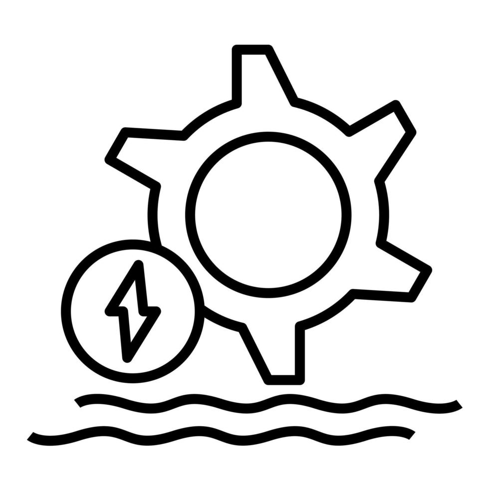 Hydro Power Line Icon vector