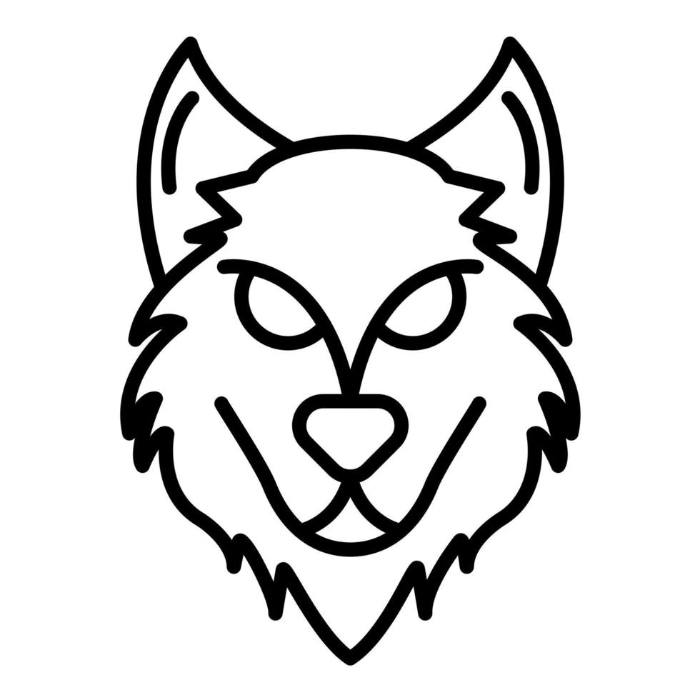 Wolf Line Icon vector
