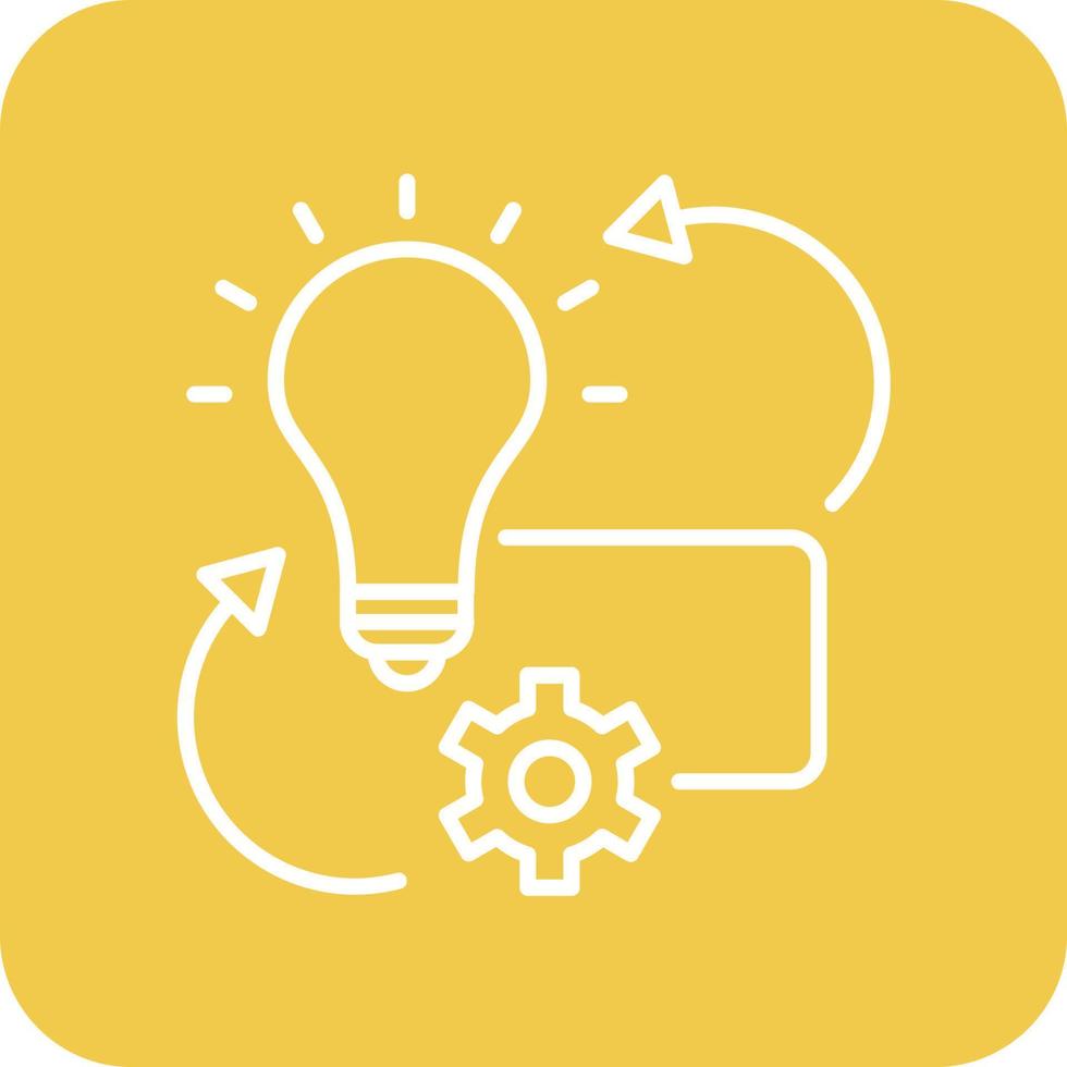 Project Implementation Line Round Corner Background Icons vector