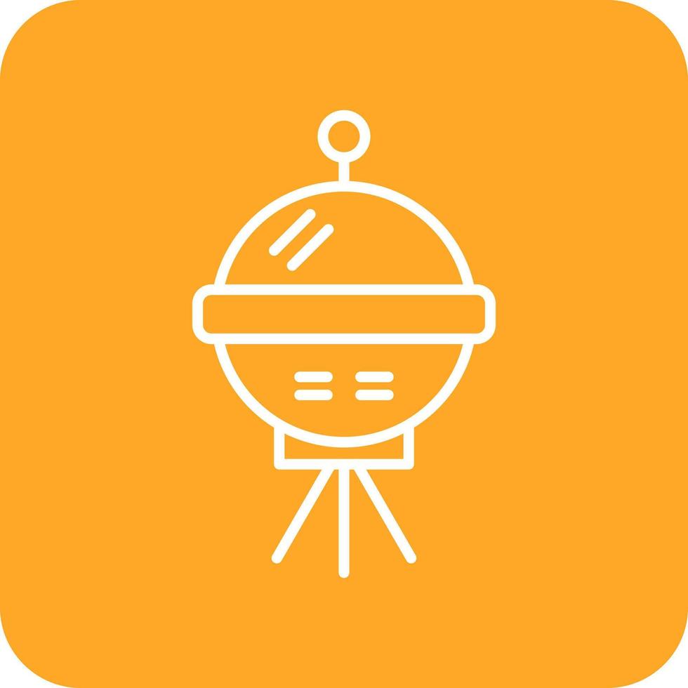 Space Probe Line Round Corner Background Icons vector