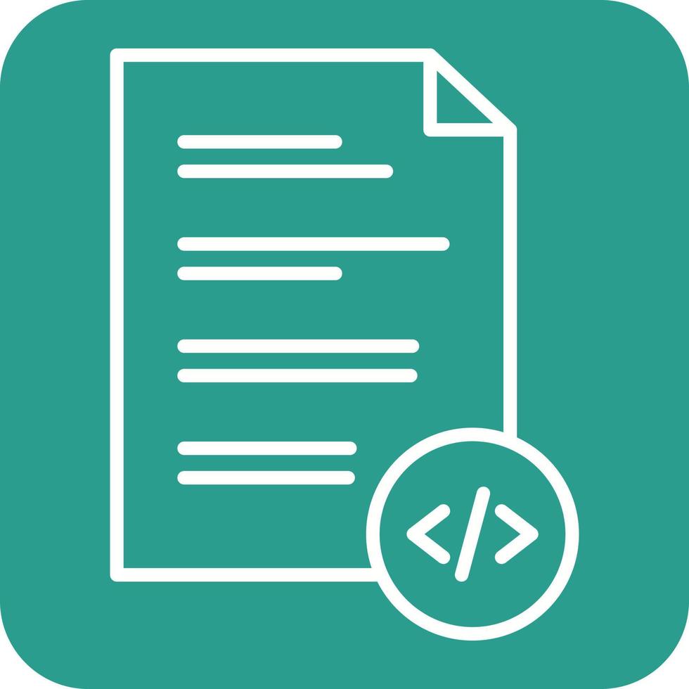 HTML File Line Round Corner Background Icons vector