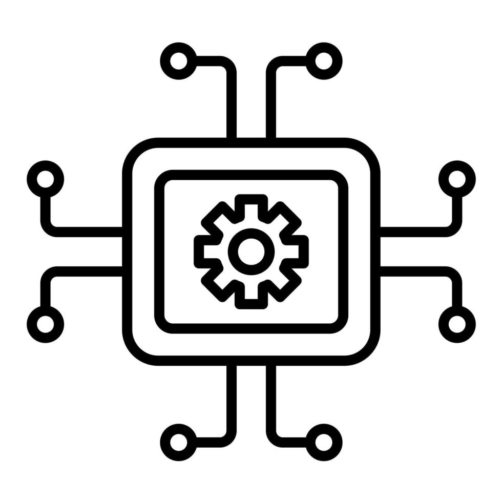 Embedded Devices Line Icon vector