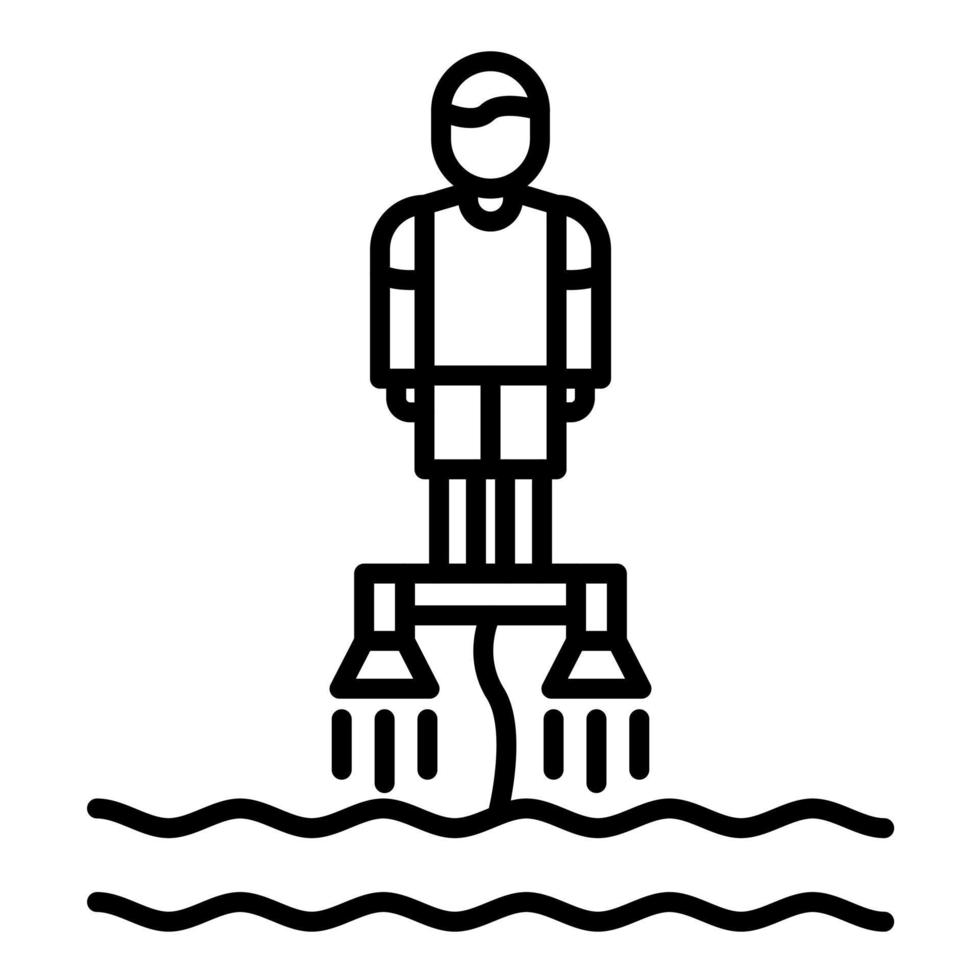 icono de línea de flyboard vector