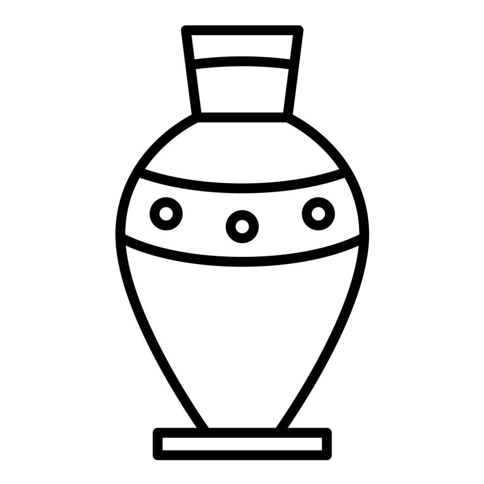 Amphora Line Icon vector