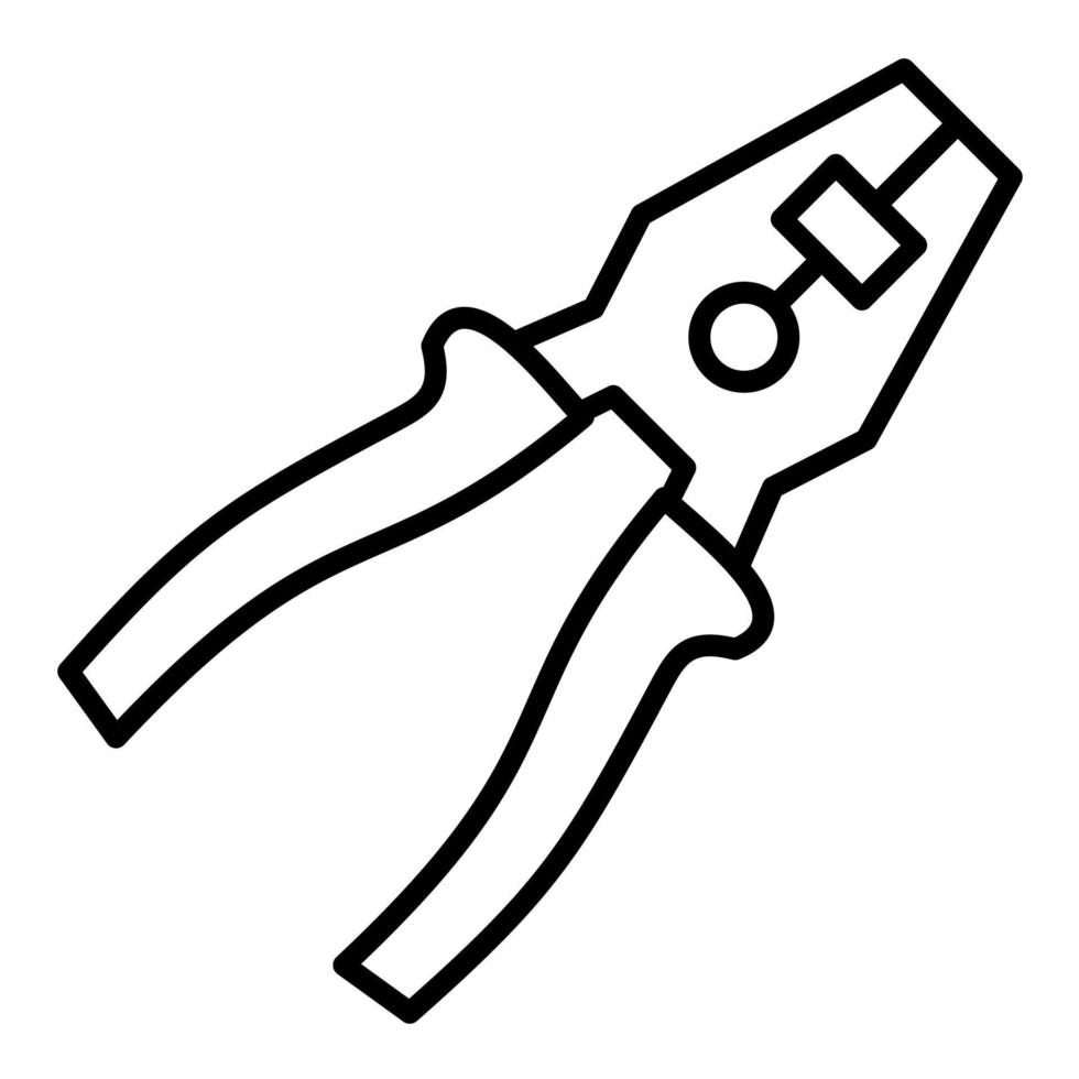 Pliers Line Icon vector