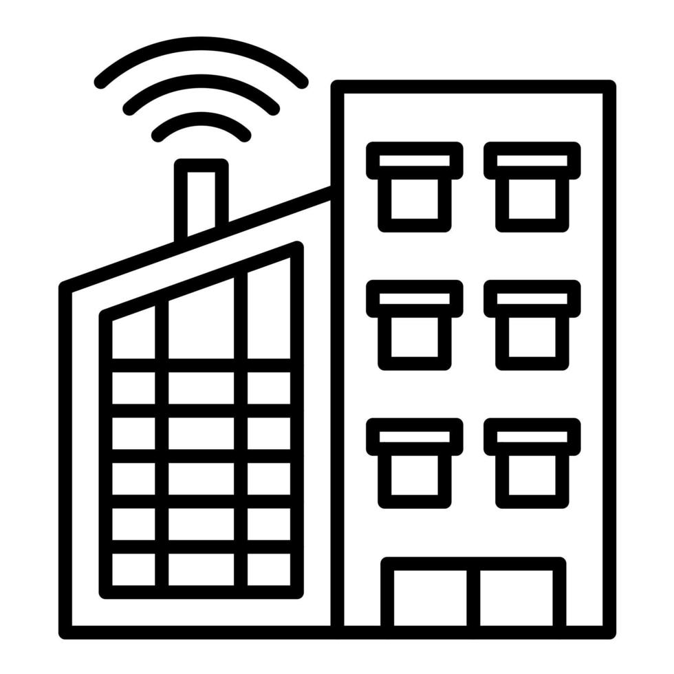 Smart City Line Icon vector