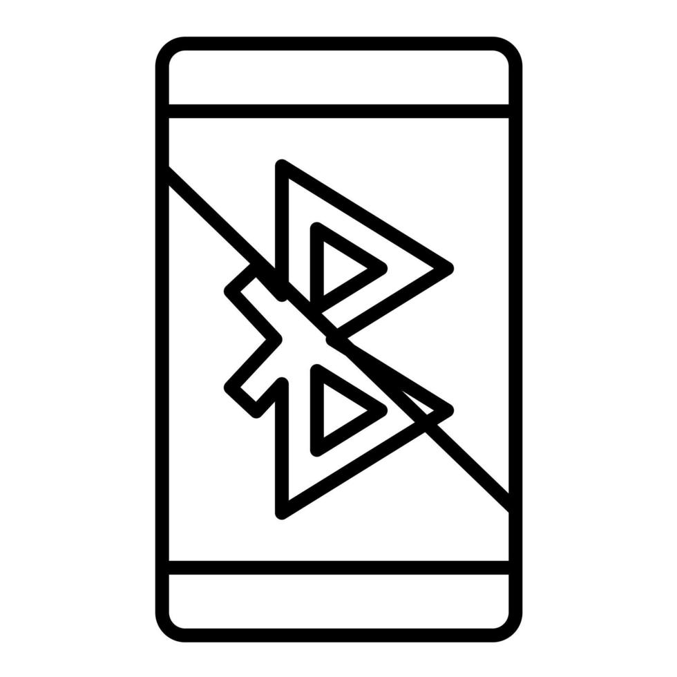 Bluetooth Disabled Line Icon vector
