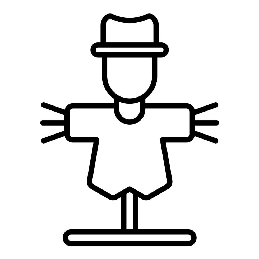 Scarecrow Line Icon vector