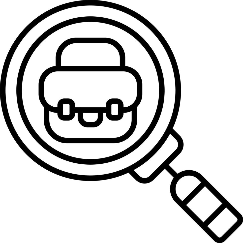 Job Searching Line Icon vector