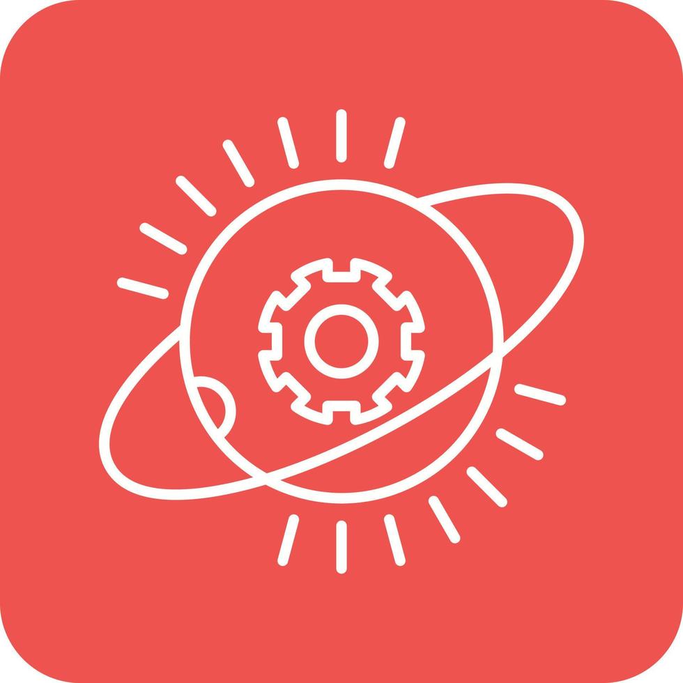 Supernova Line Round Corner Background Icons vector