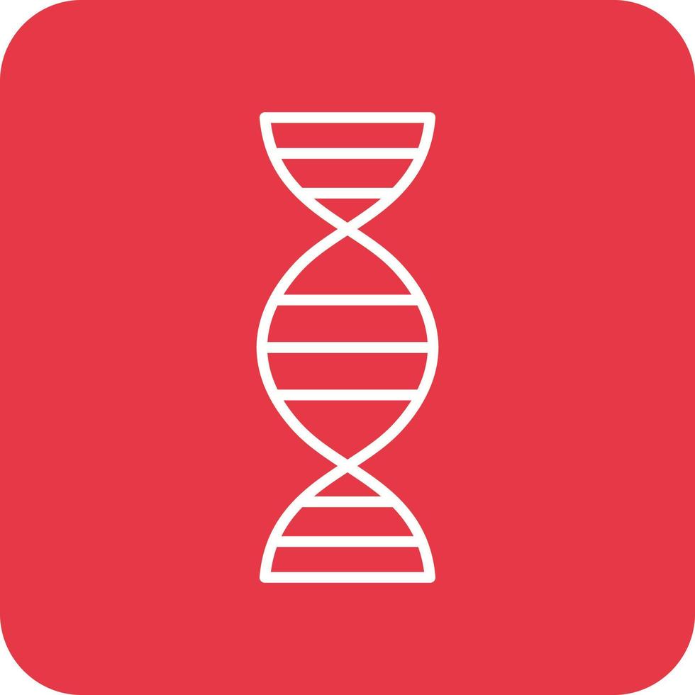 DNA Line Round Corner Background Icons vector