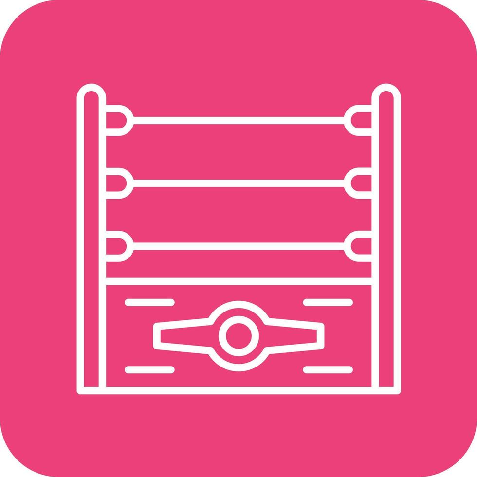 iconos de fondo de esquina redonda de línea de lucha libre vector