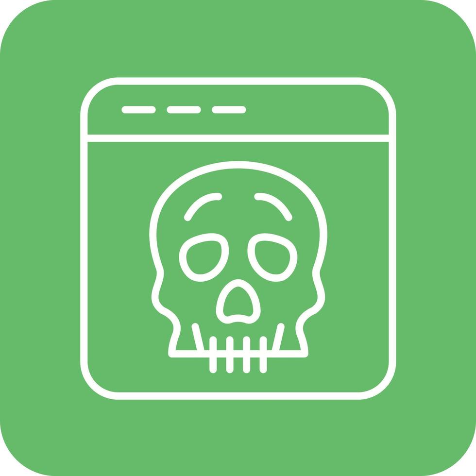 Malware Line Round Corner Background Icons vector