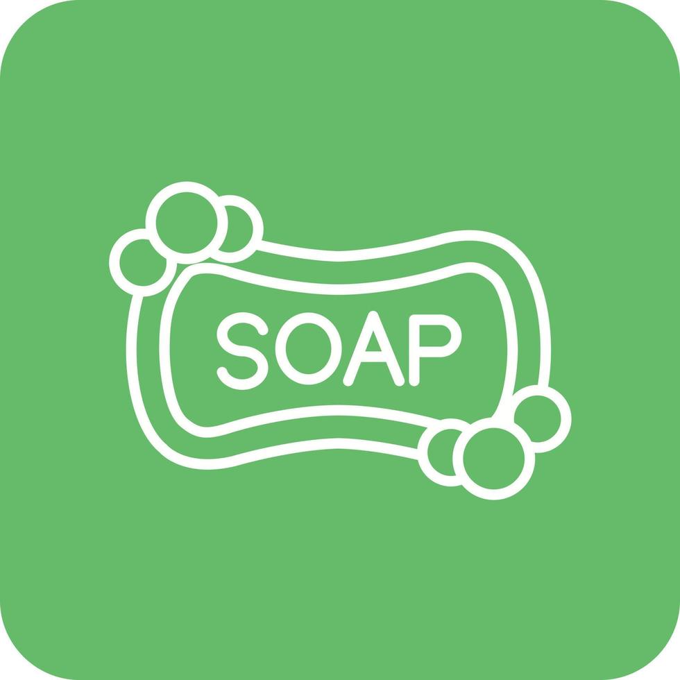 Soap Line Round Corner Background Icons vector