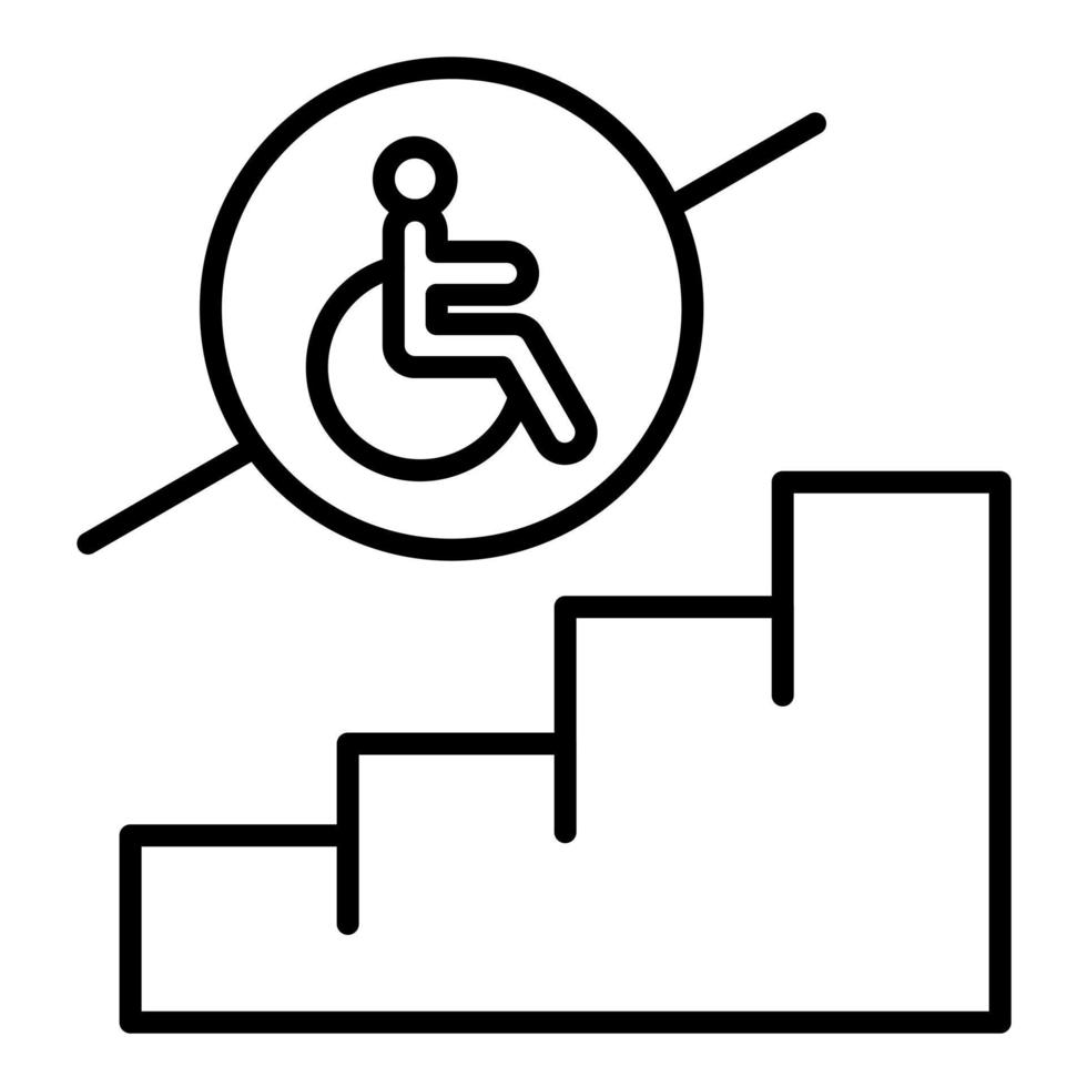 Wheelchair Accessible Bus Line Icon vector