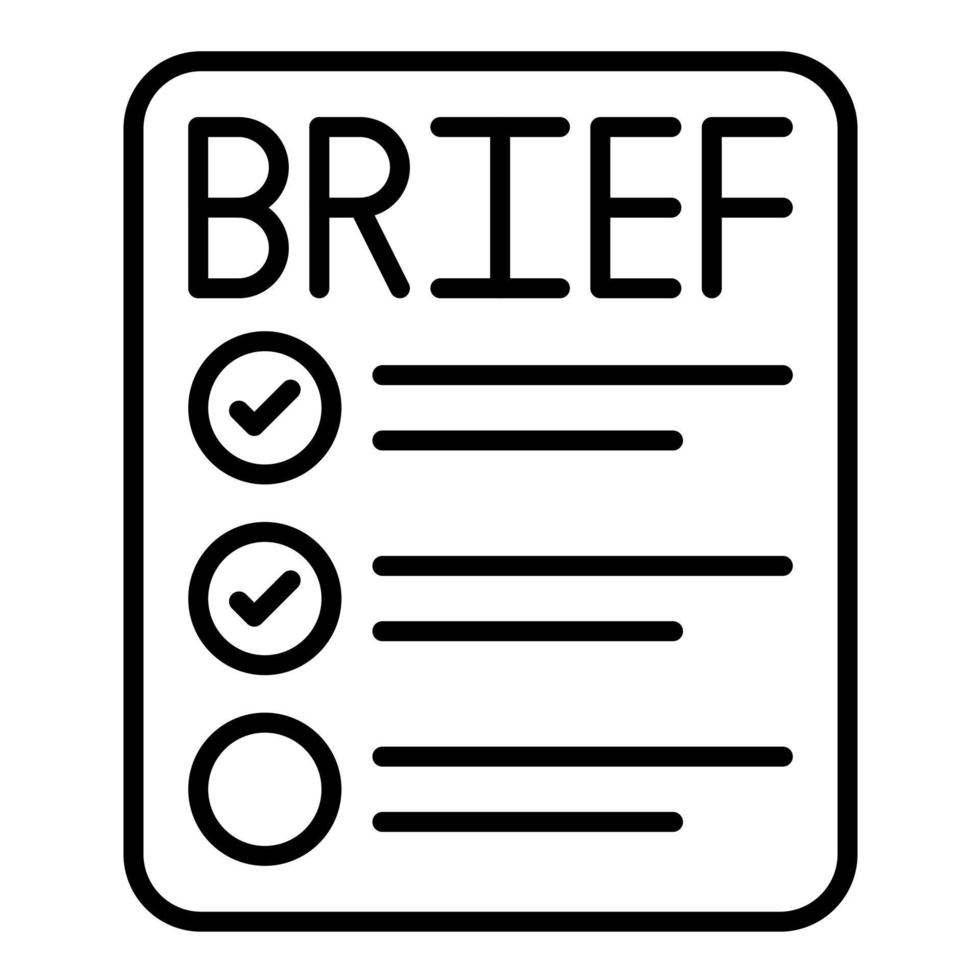 Brief Line Icon vector