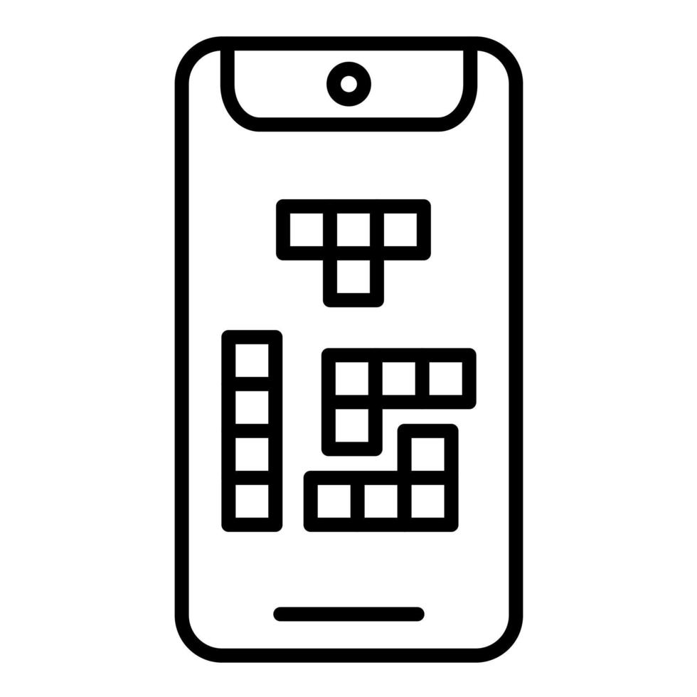 Mobile Gaming Line Icon vector