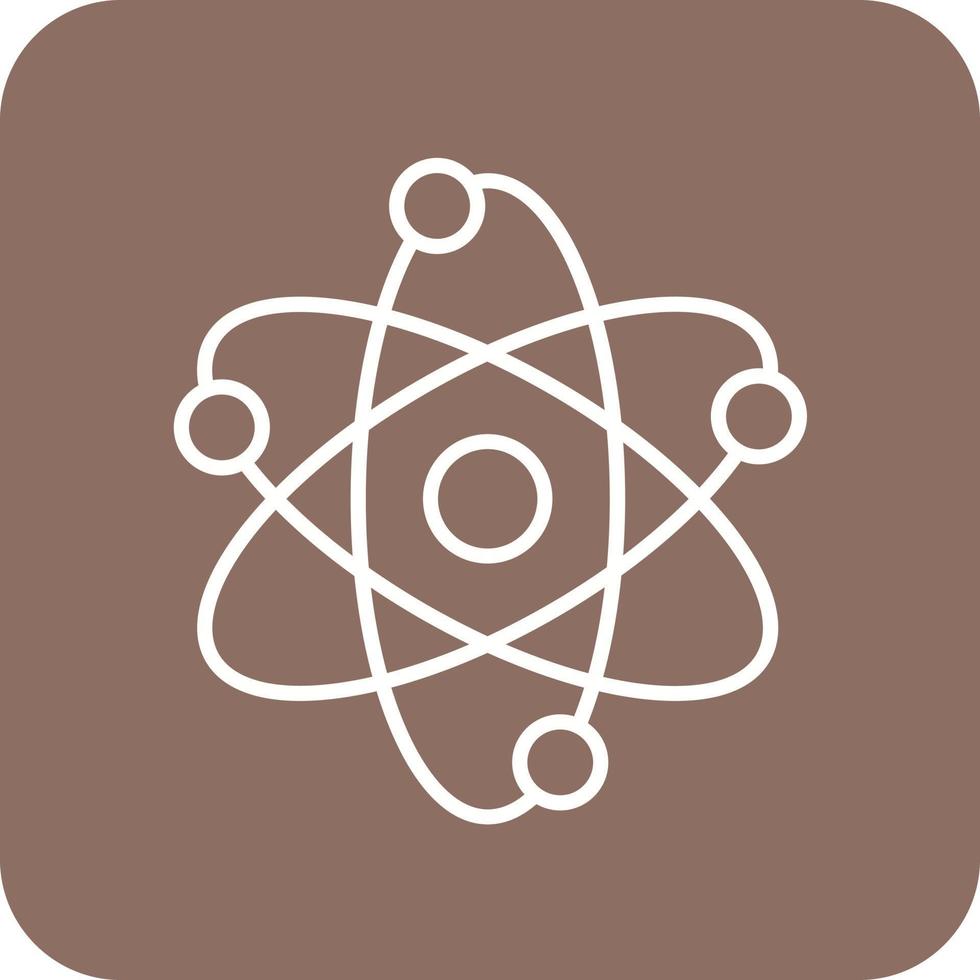 Atoms Line Round Corner Background Icons vector