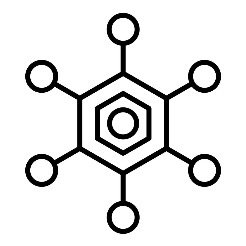 Biomolecular Interactions Line Icon vector