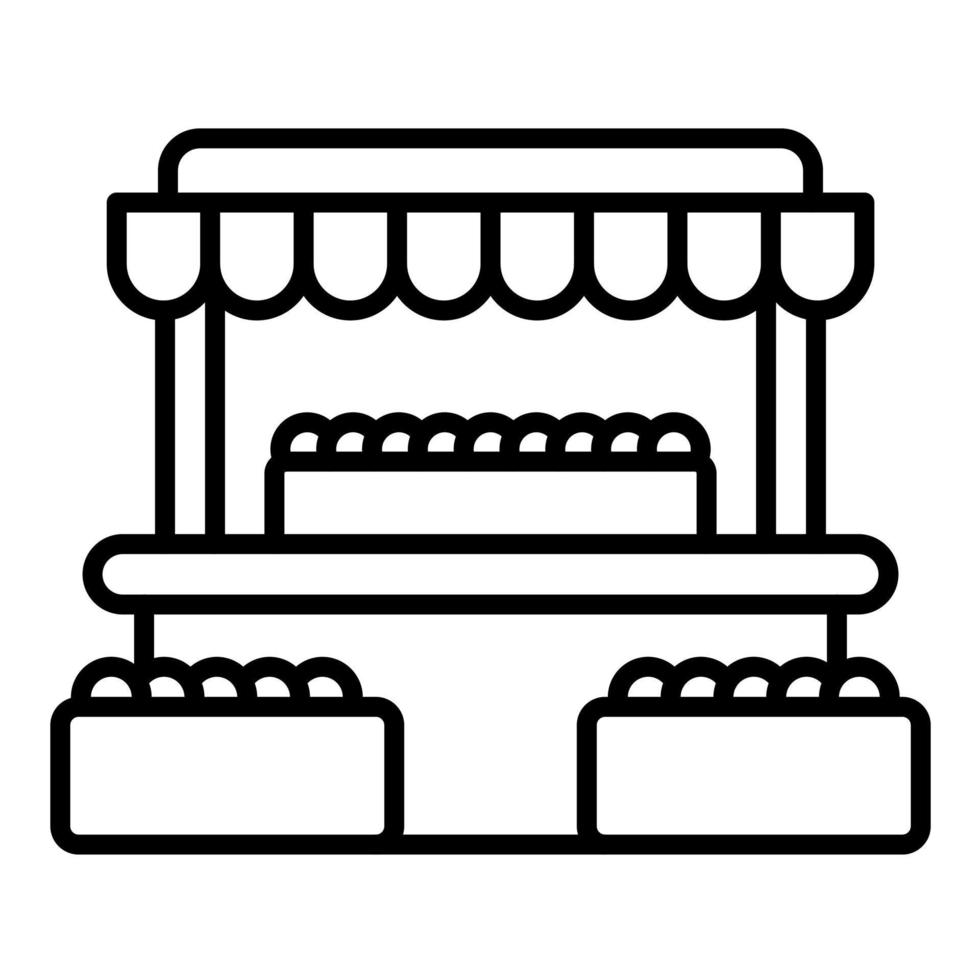 Farmers Market Line Icon vector