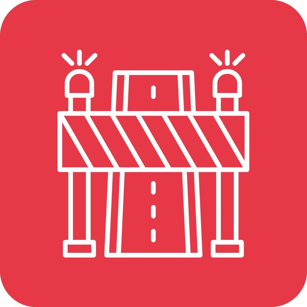 Road Block Line Round Corner Background Icons vector