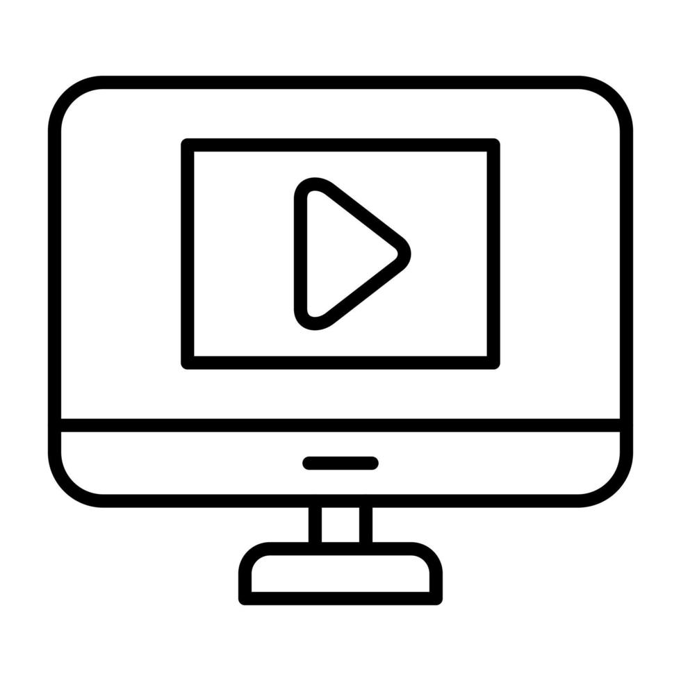 Animation Line Icon vector