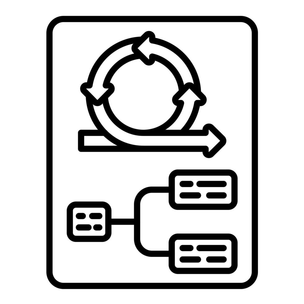 Sprint Planning Line Icon vector