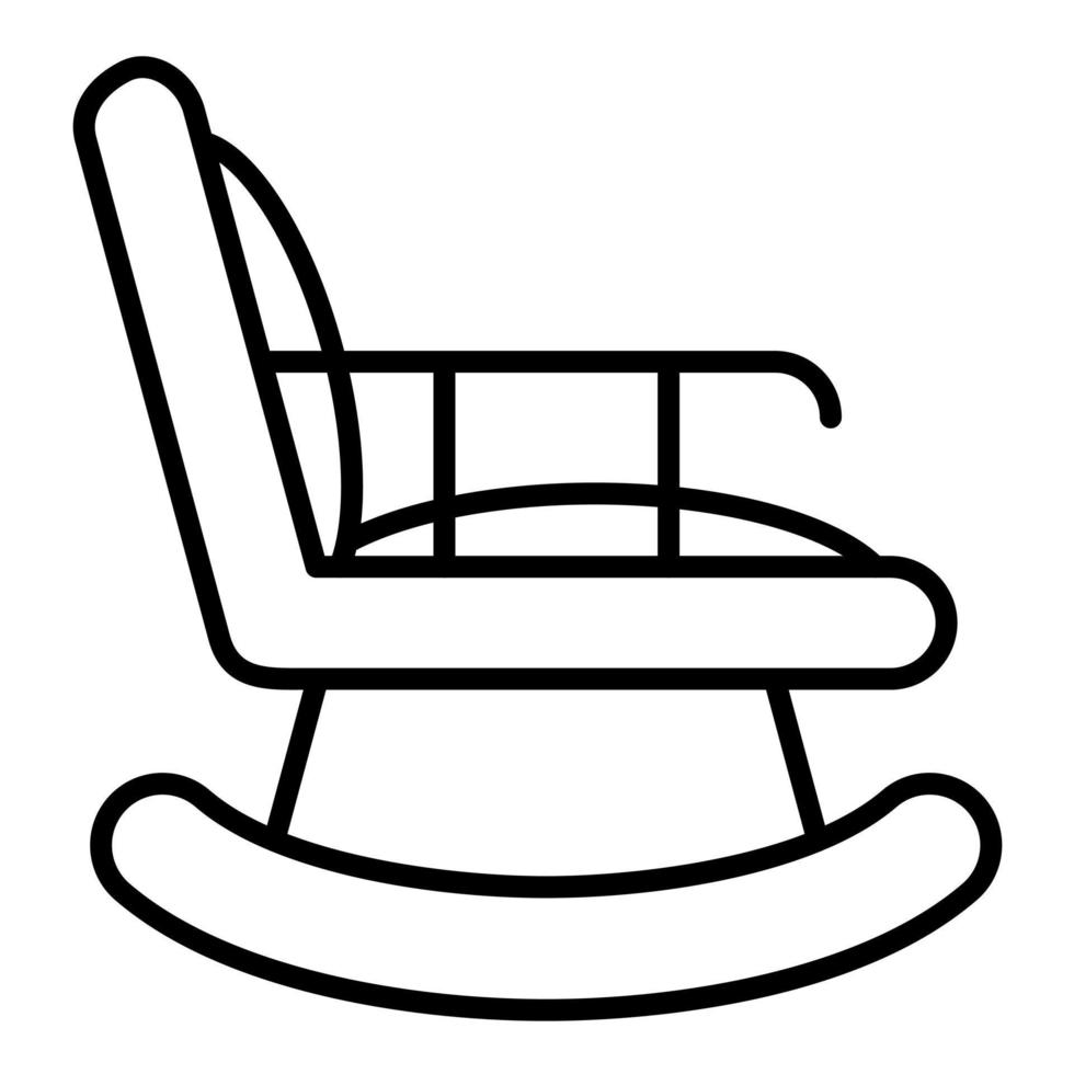 Rocking Chair Line Icon vector